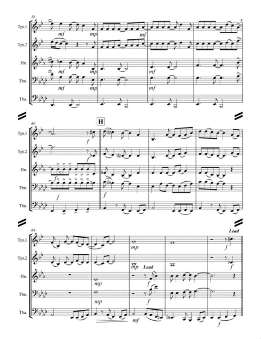Friends In Low Places Brass Ensemble scores gallery preview page 6