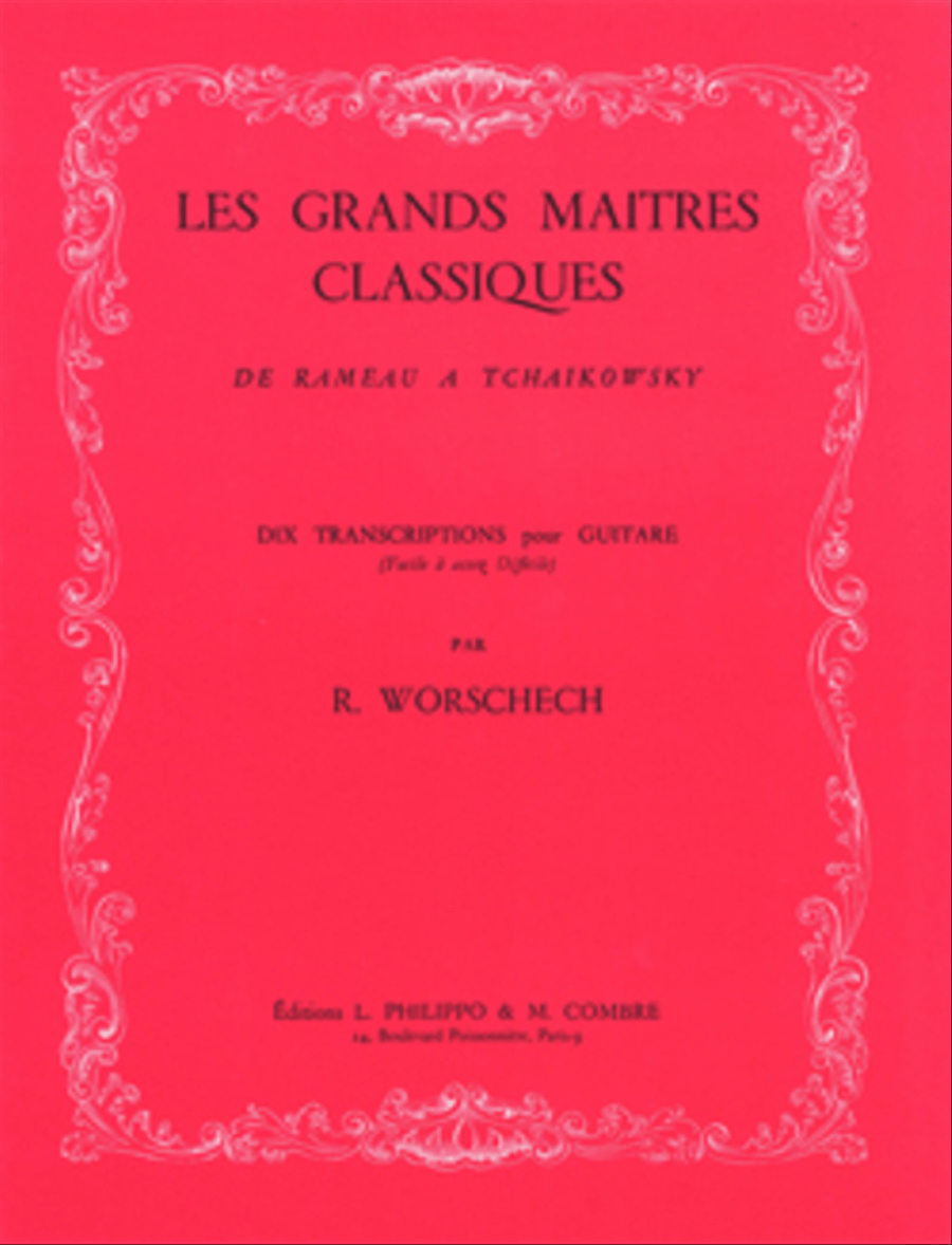 Les Grands maitres classiques de Rameau a Tchaikovsky Acoustic Guitar scores gallery preview page 1