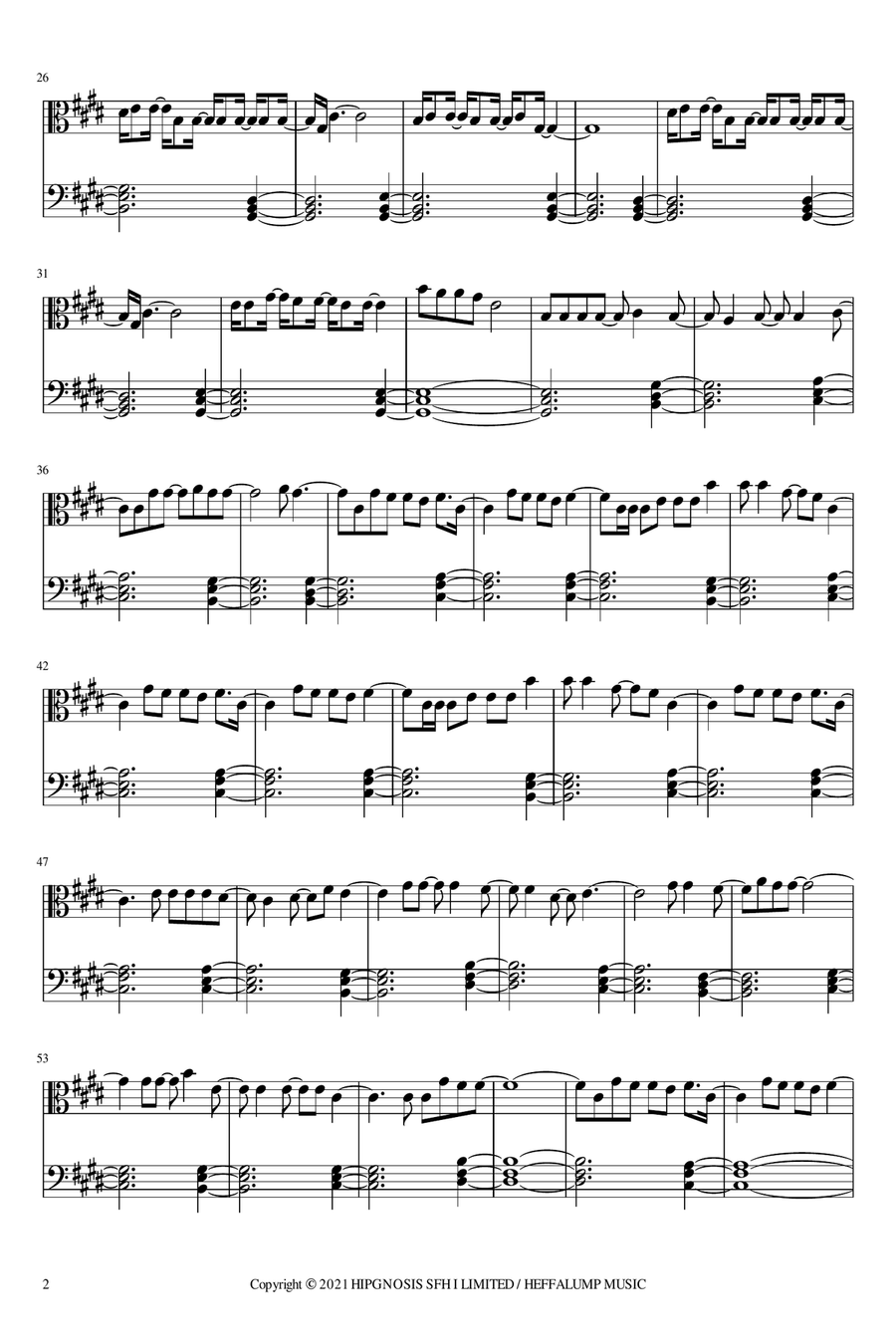 Kiss Me Besame Sin Miedo Piano Solo scores gallery preview page 2