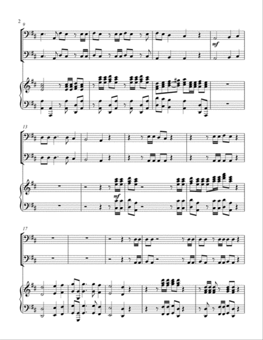 Hallelujah Chorus (bass C instrument duet) Choir scores gallery preview page 3