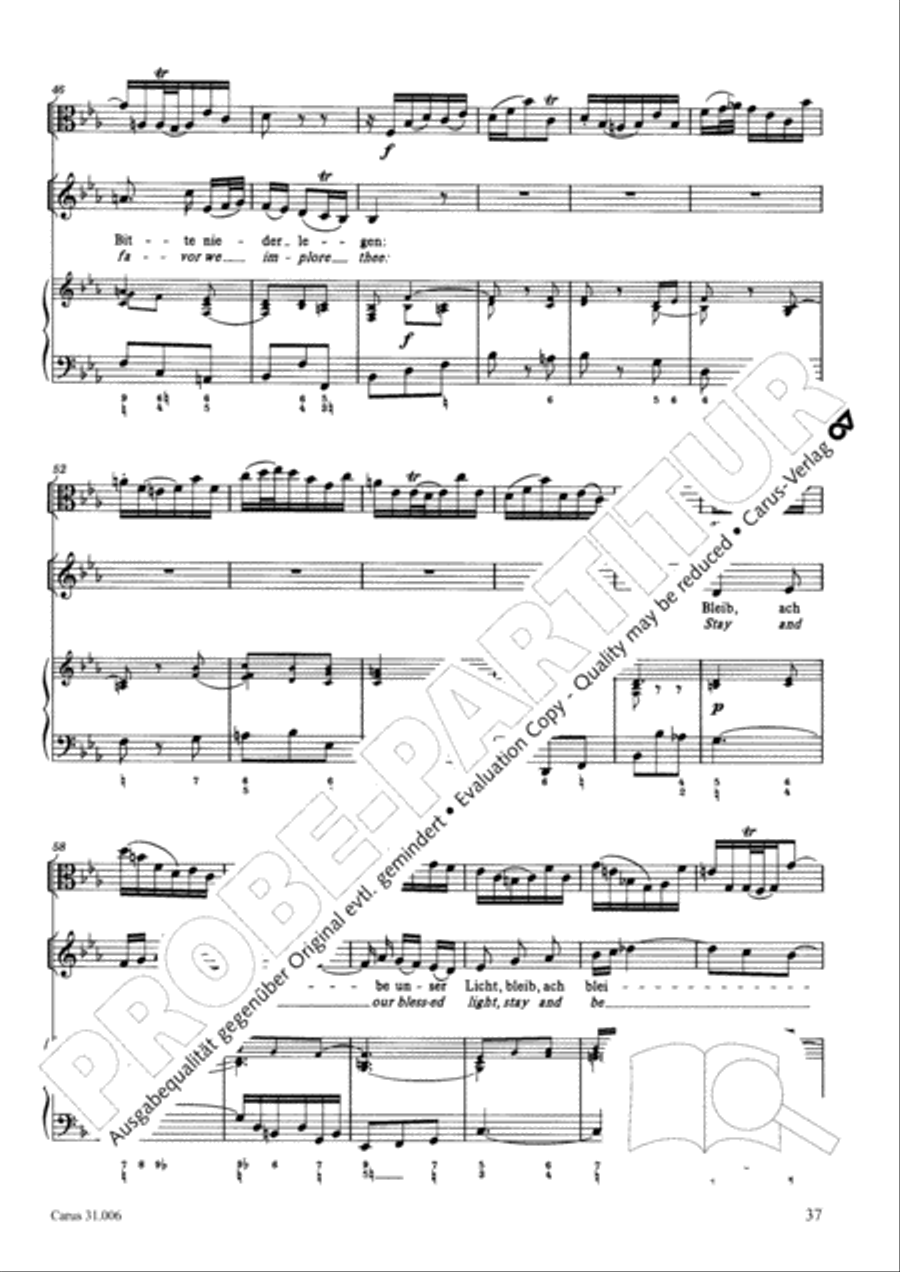 Stay with us, for it draws on toward evening (Bleib bei uns, denn es will Abend werden) 4-Part scores gallery preview page 38