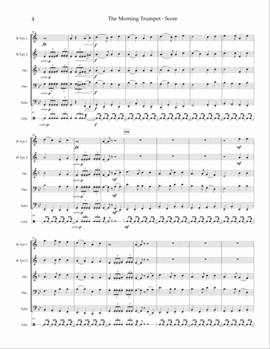 The Morning Trumpet - brass quintet Brass Quintet scores gallery preview page 5