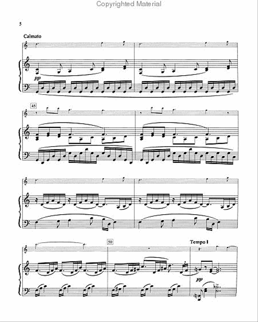 Debussy's Clair de Lune for Trumpet and Piano Trumpet Solo scores gallery preview page 3
