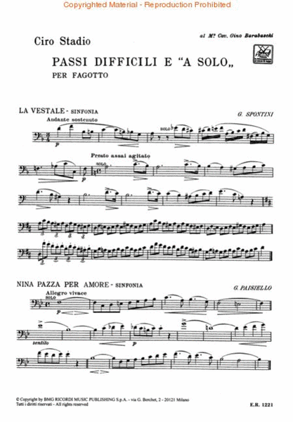 Difficult and Solo Passages