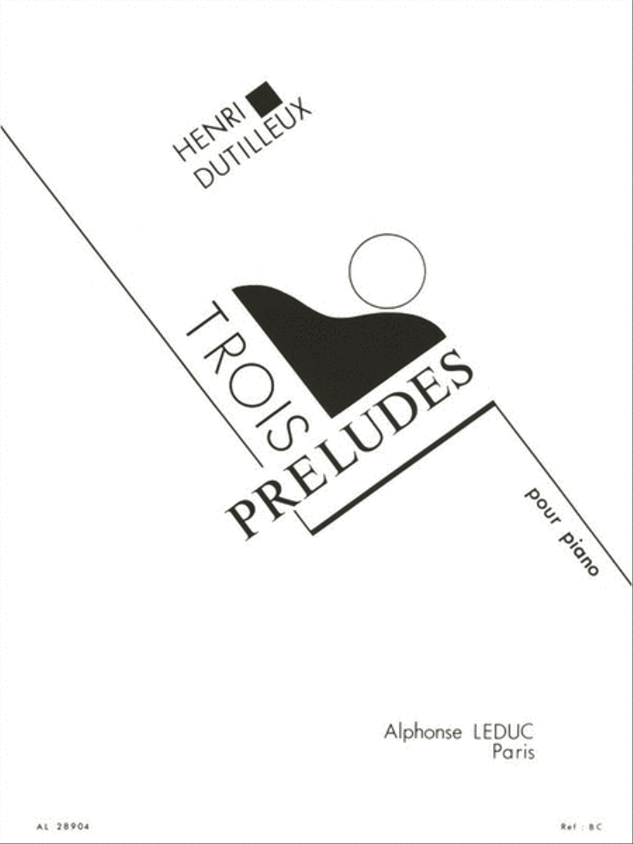 Henri Dutilleux - Trois Preludes Pour Piano Piano Solo scores gallery preview page 1