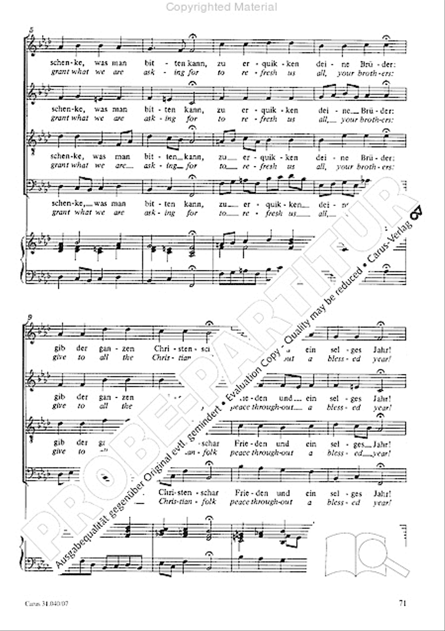 Christ was manifested for this purpose (Dazu ist erschienen der Sohn Gottes) ATB scores gallery preview page 73