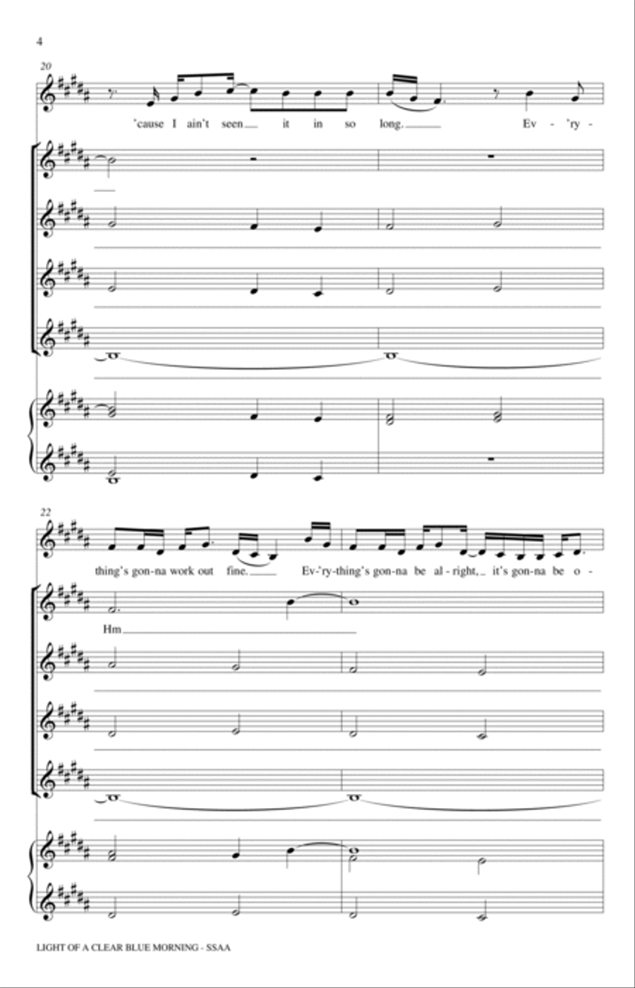 Light Of A Clear Blue Morning SSA scores gallery preview page 4