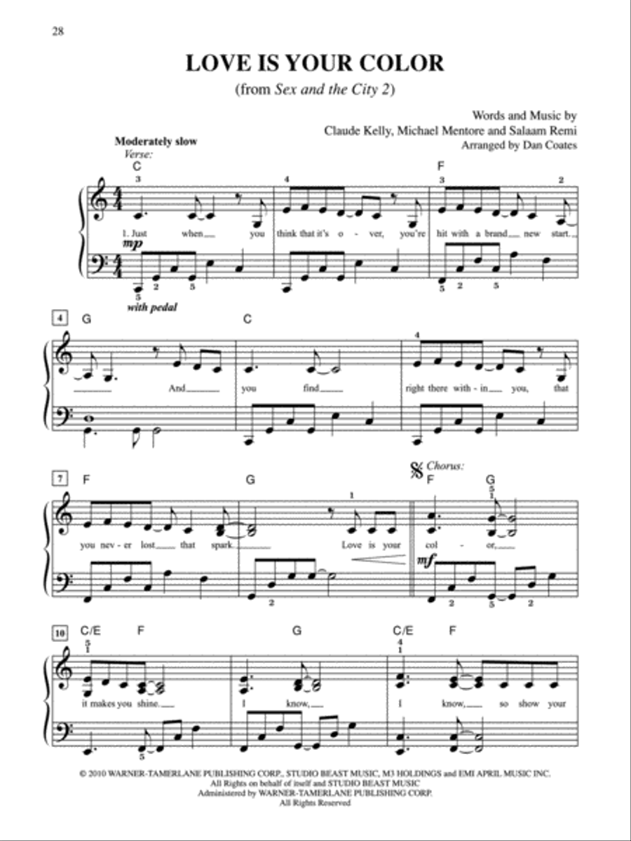 2010 Greatest Pop & Movie Hits Easy Piano scores gallery preview page 3