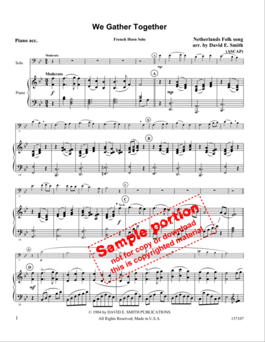 We Gather Together Flute scores gallery preview page 2