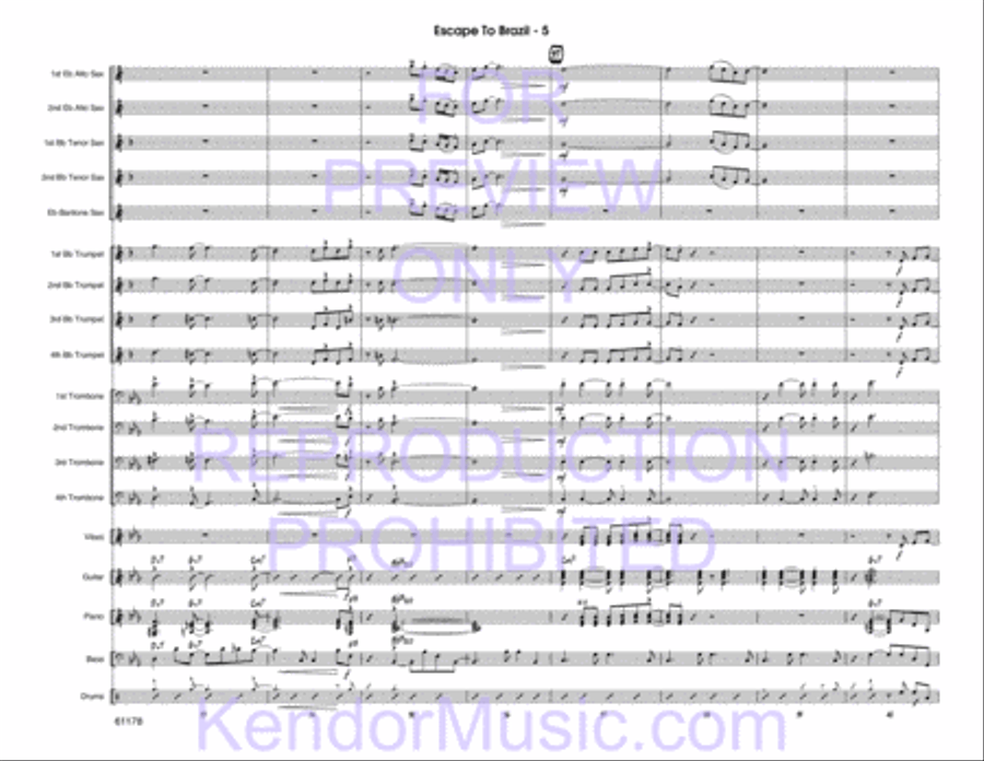 Escape To Brazil Escape To Brazil Jazz Ensemble scores gallery preview page 6