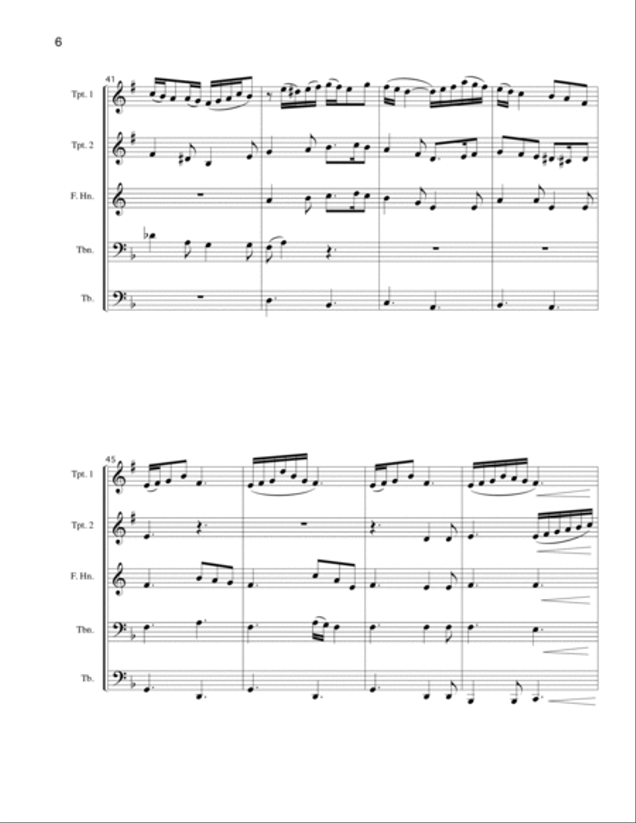 Greensleeves (What Child is This?) Brass Ensemble scores gallery preview page 6