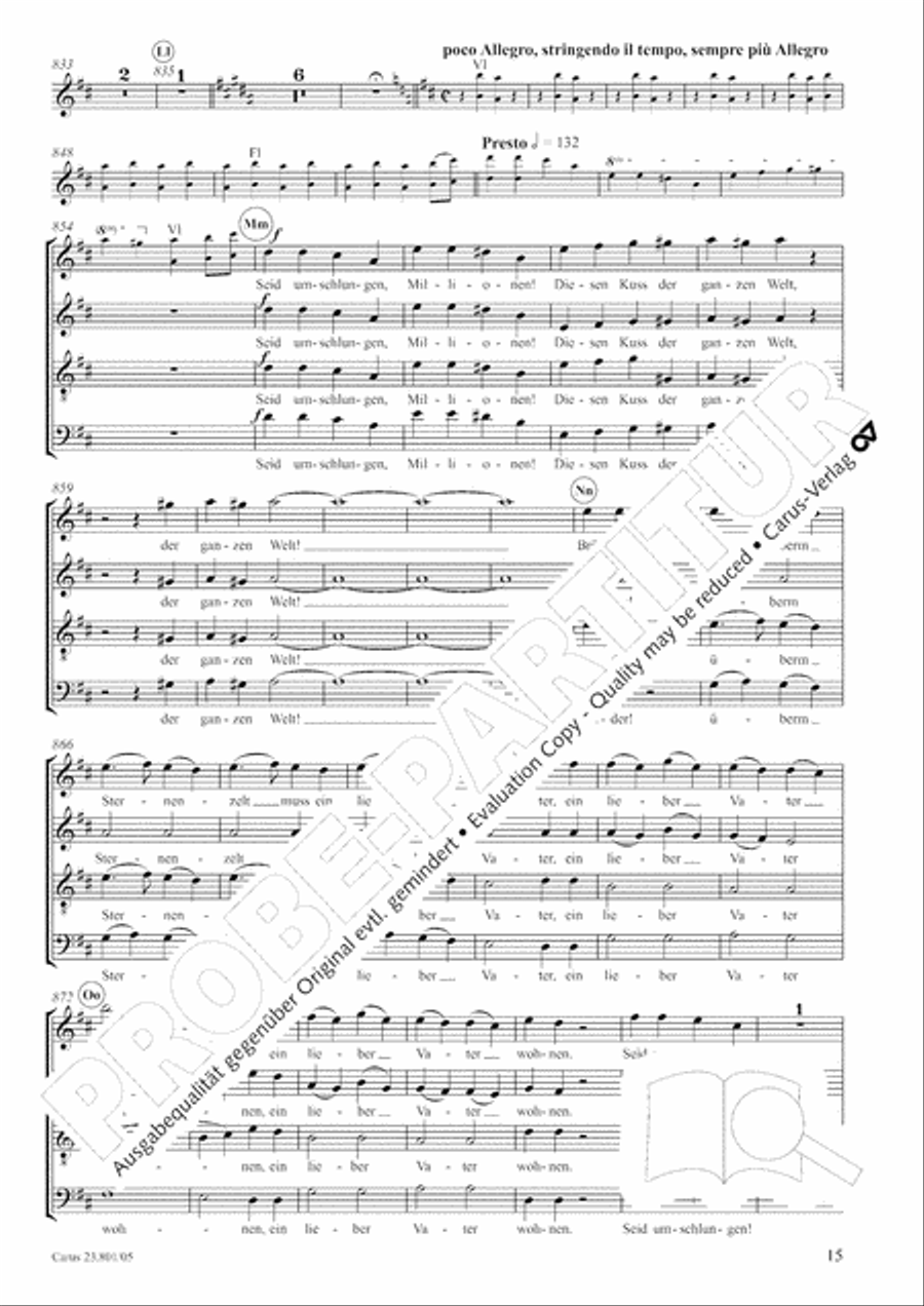 Symphony No. 9, Op. 125 - Finale (Choral Symphony) Symphony No. 9, Op. 125 - Finale (Choral Symphony) 4-Part scores gallery preview page 16