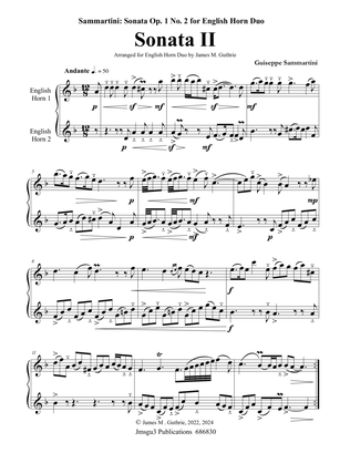 Sammartini: Sonata Op. 1 No. 2 for English Horn Duo