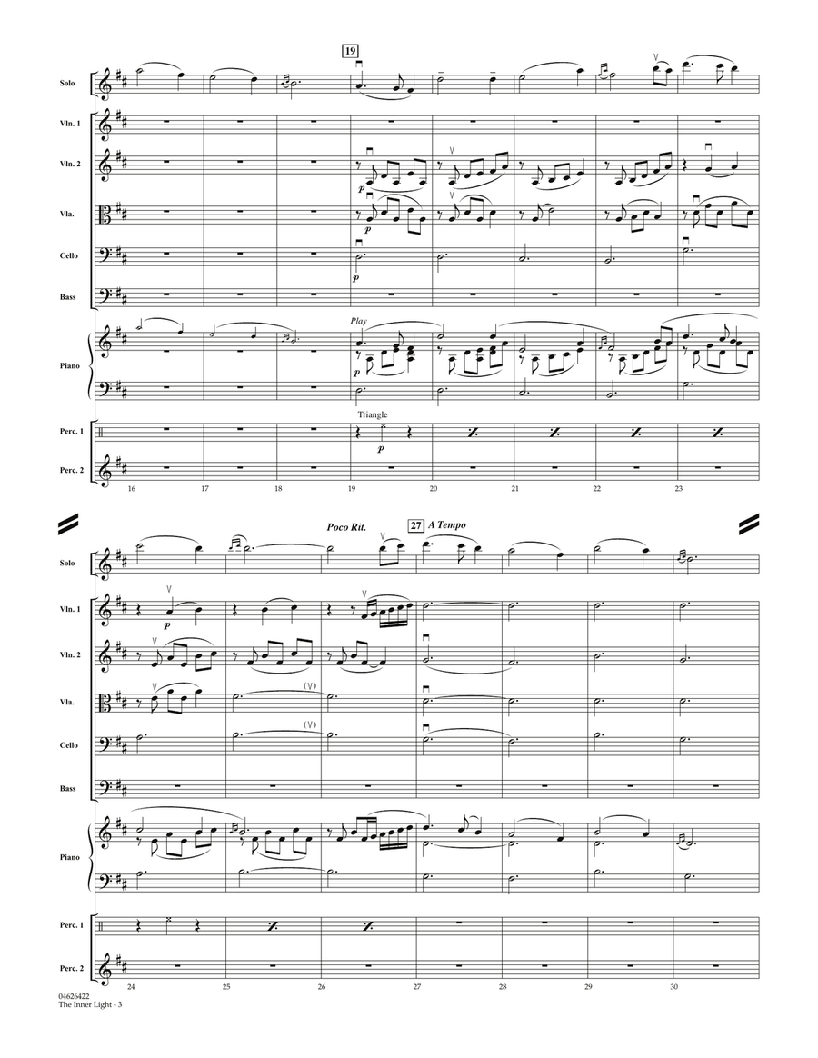 The Inner Light (Solo with Strings) - Full Score Orchestra scores gallery preview page 3