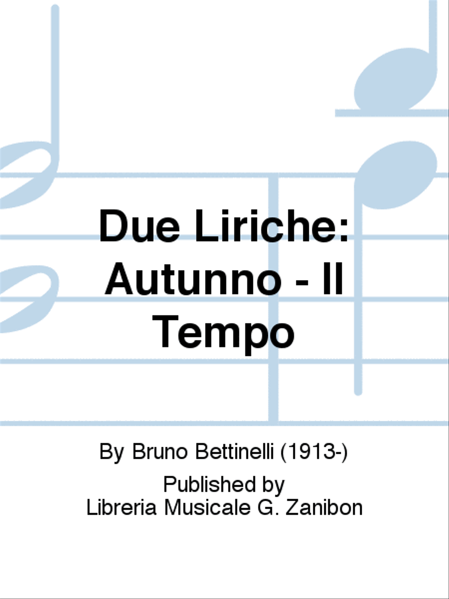 Due Liriche: Autunno - Il Tempo Voice scores gallery preview page 1