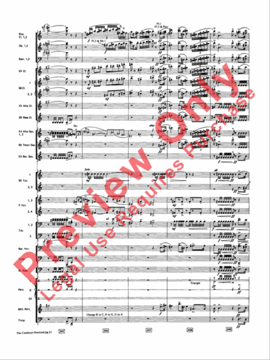 The Cowboys Concert Band scores gallery preview page 52