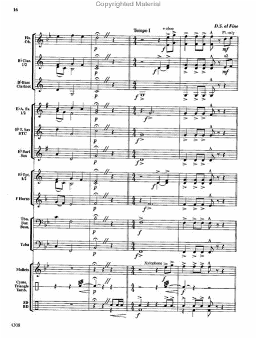 A Celebration Overture Concert Band scores gallery preview page 15