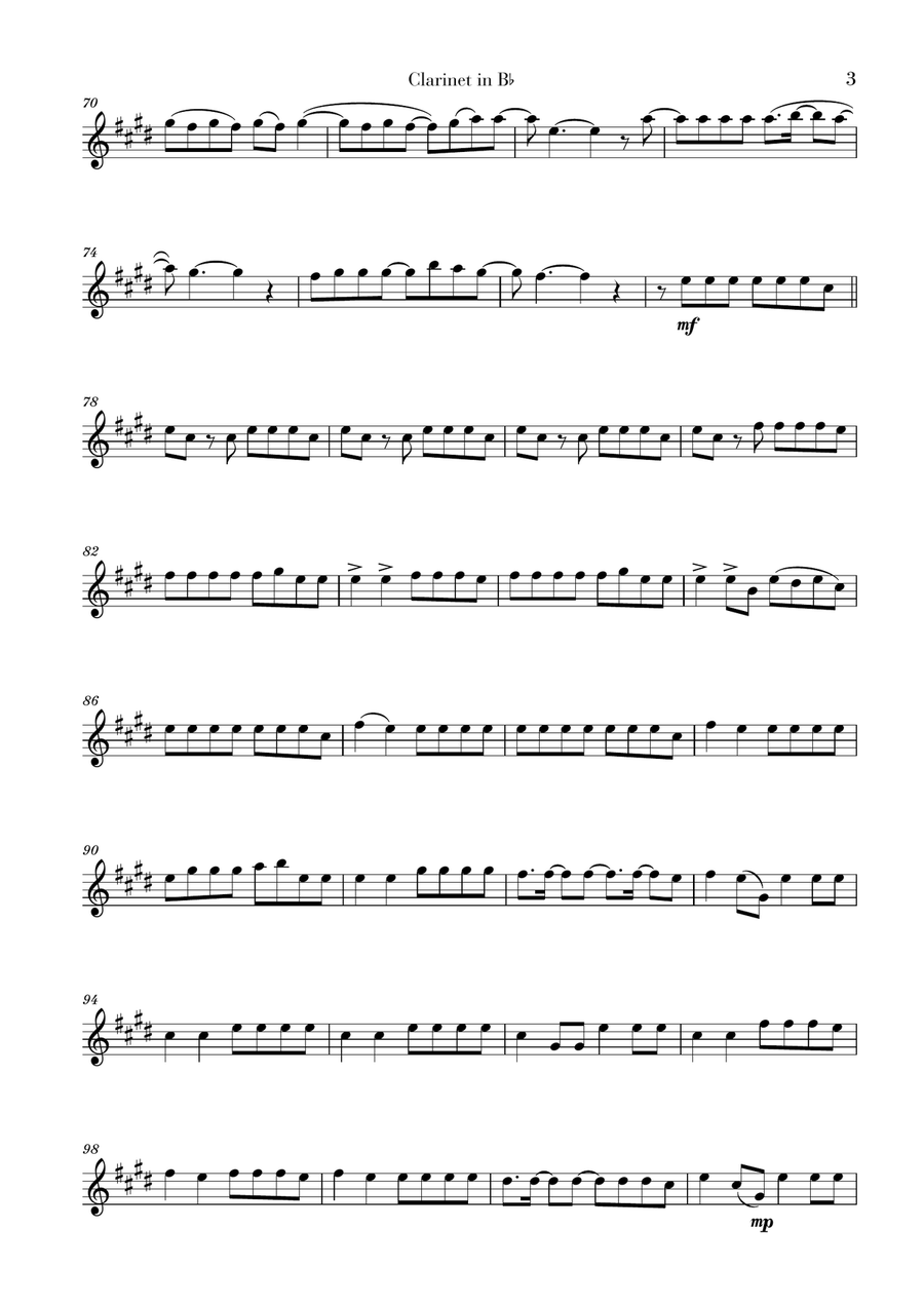 Despacito Clarinet Solo scores gallery preview page 3