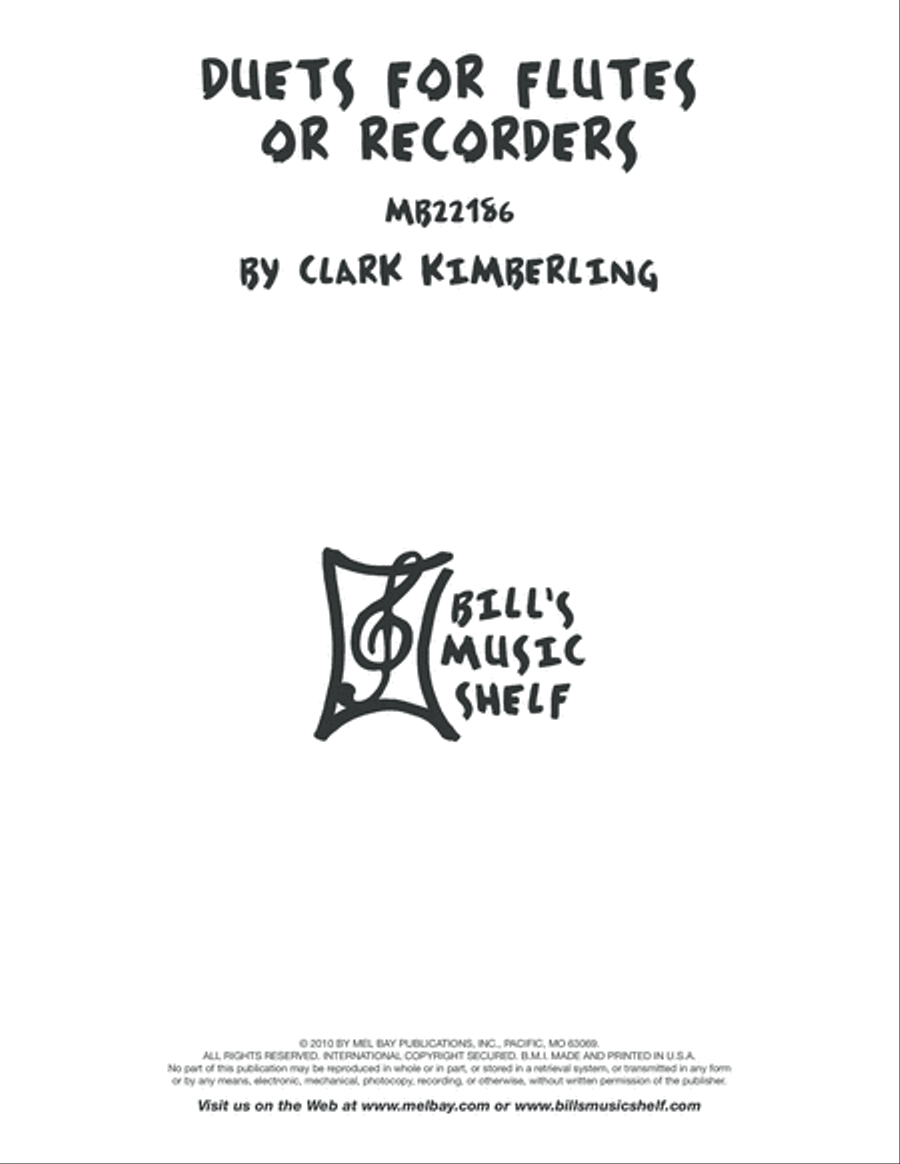 Duets for Flutes or Recorders Woodwind Duet scores gallery preview page 7