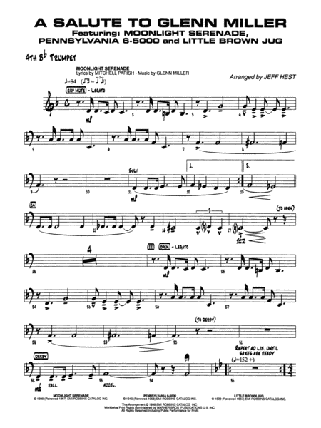 A Salute to Glenn Miller: 4th B-flat Trumpet