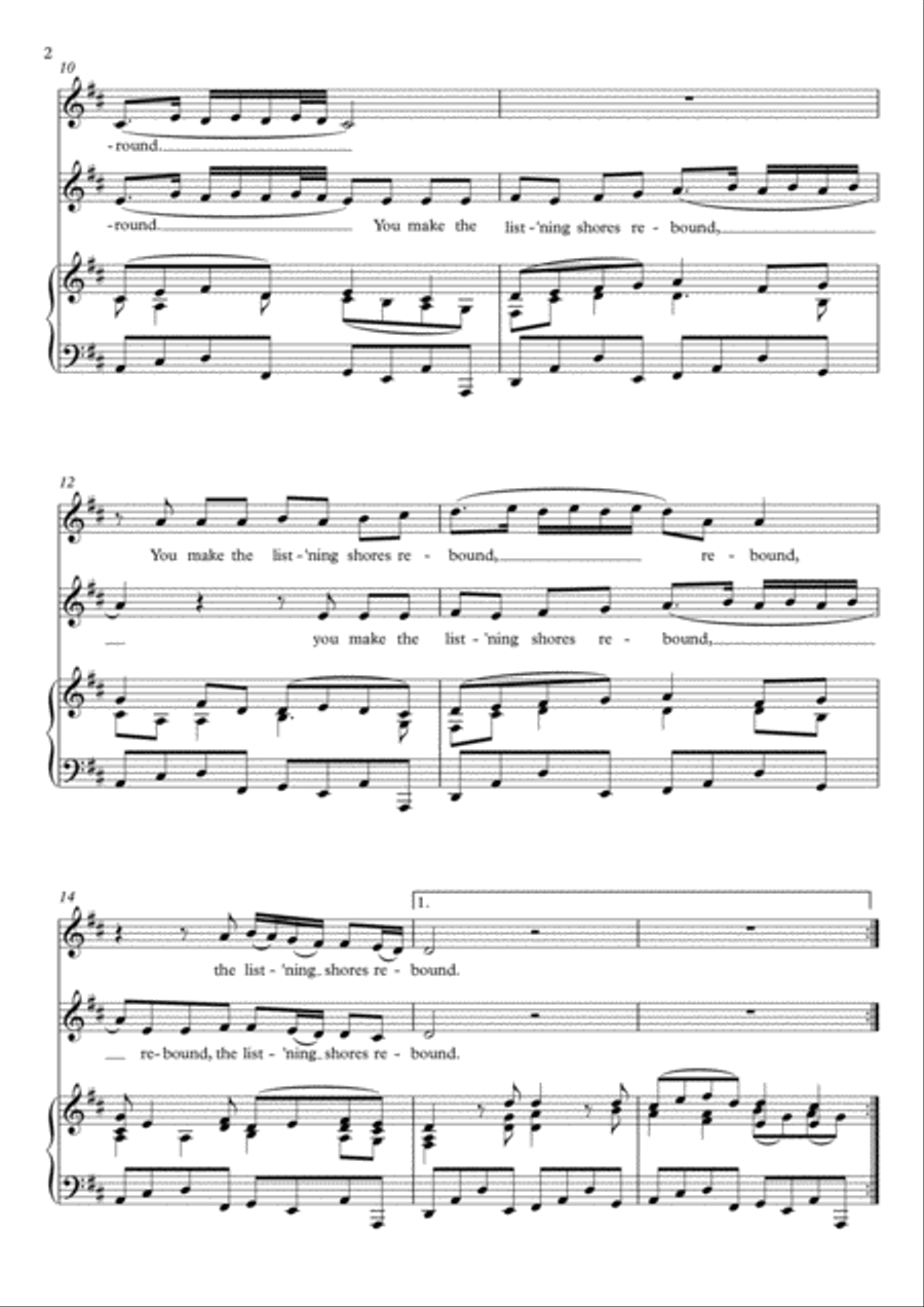 Sound The Trumpet - Come Ye Sons Of Art (D Major) Sound The Trumpet - Come Ye Sons Of Art (D Major) Piano scores gallery preview page 3