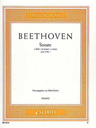 Book cover for Sonata in C Minor, Op. 10, No. 1