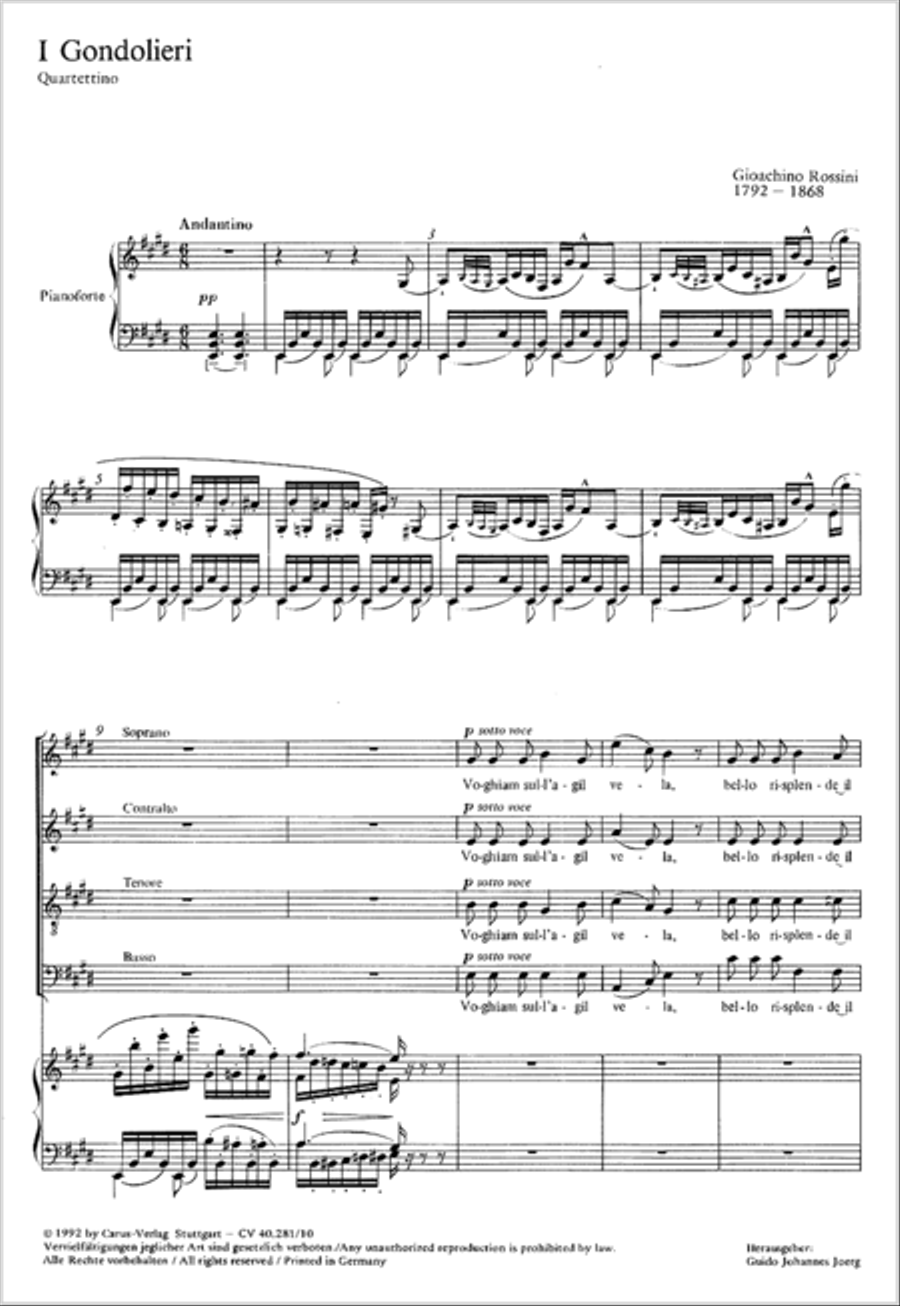 I Gondolieri 4-Part scores gallery preview page 10
