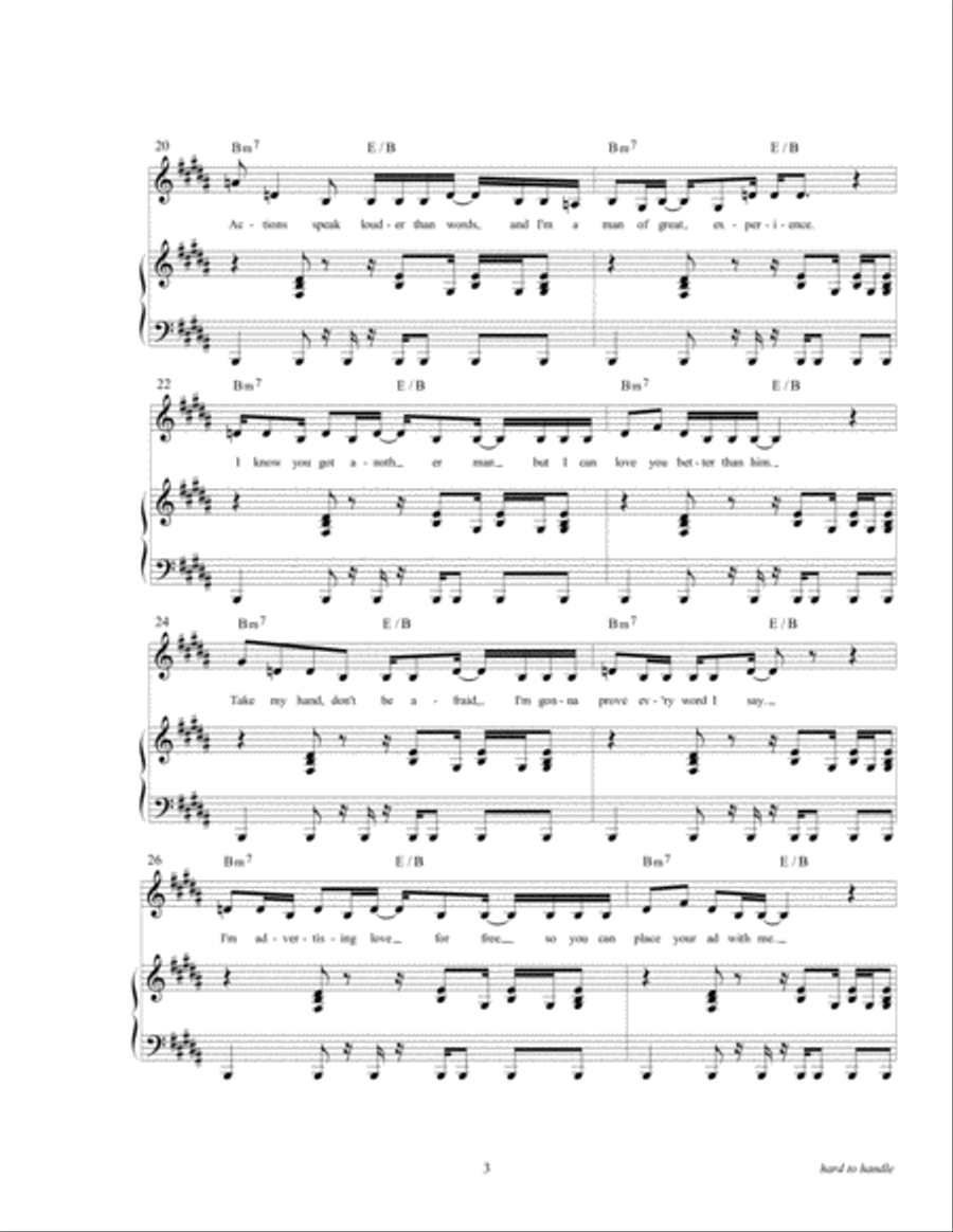 Hard To Handle Voice scores gallery preview page 5