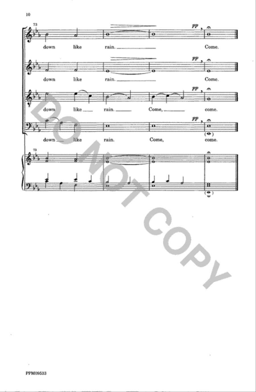 He Shall Come Down Like Rain 4-Part scores gallery preview page 11