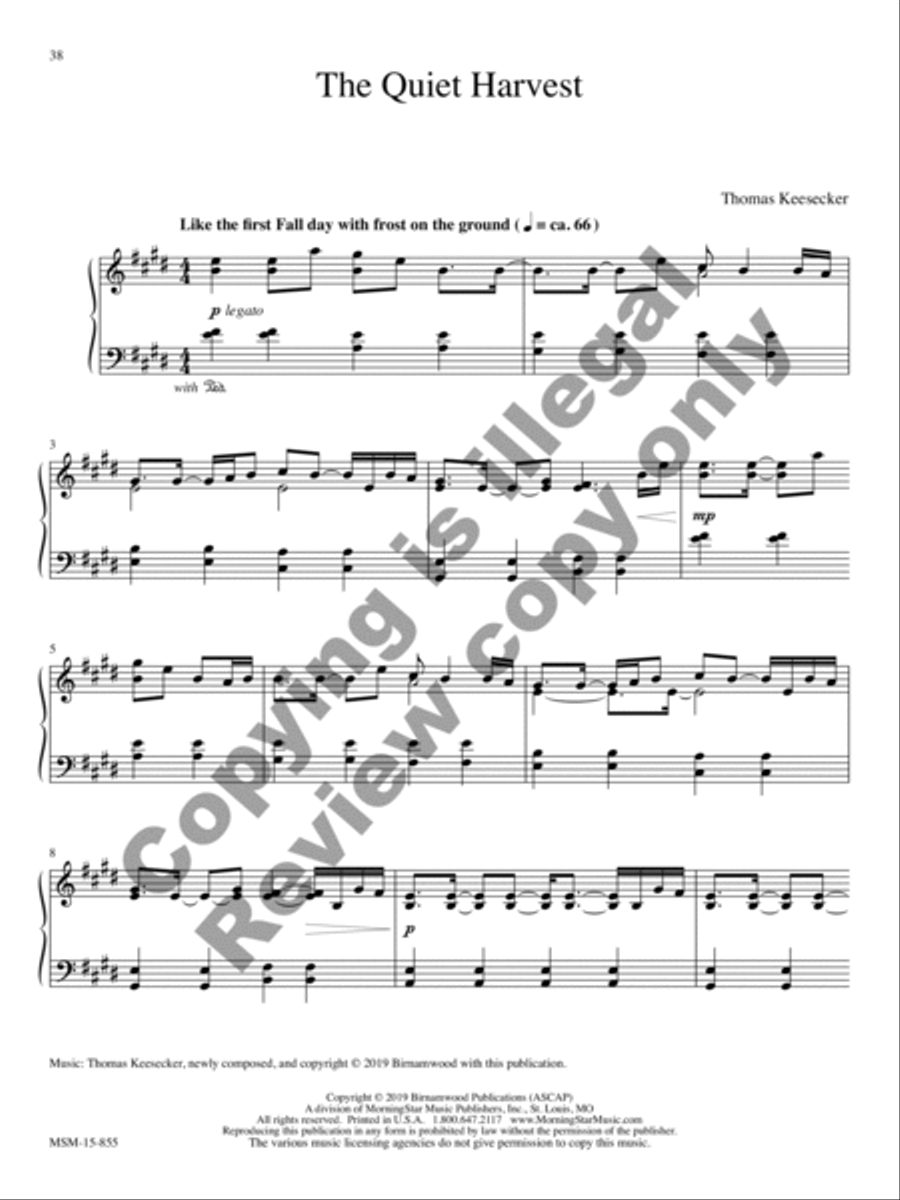 The Quiet Harvest: Piano Music for Praise and Thanksgiving image number null