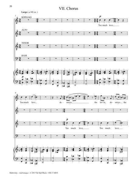 Andromaque Mini-Opera (Piano/Vocal)