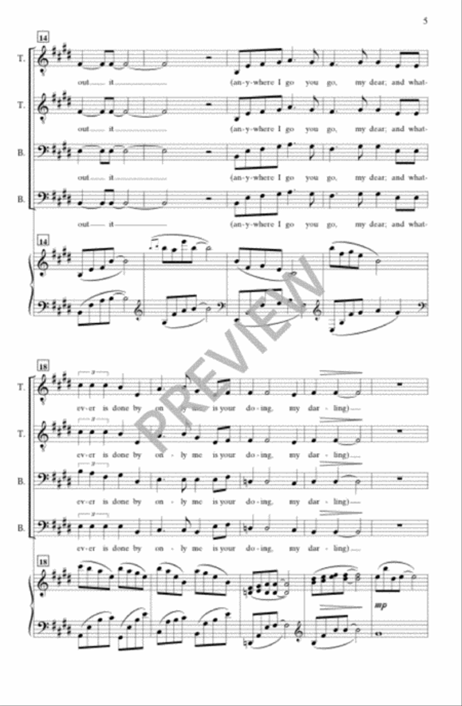 i carry your heart with me (TTBB) TTBB scores gallery preview page 4