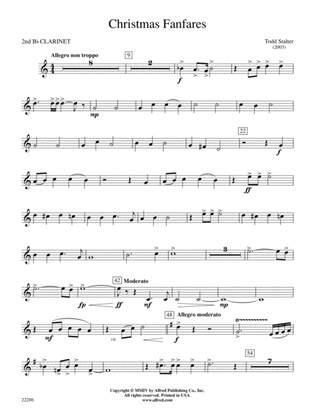 Christmas Fanfares: 2nd B-flat Clarinet