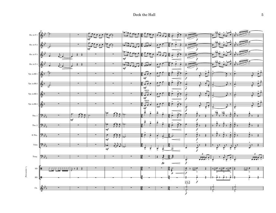 Deck the Hall Large Ensemble scores gallery preview page 5