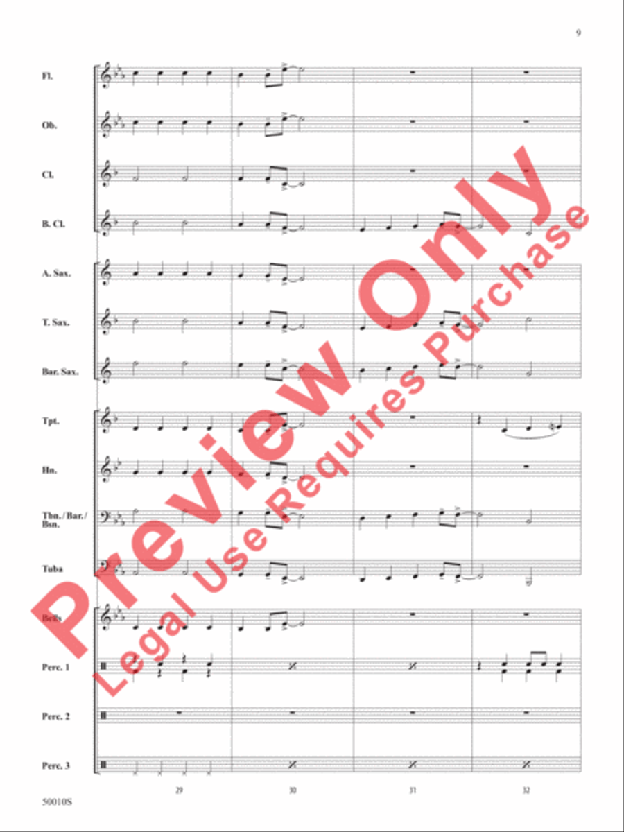 A Holiday Santa-bration Concert Band scores gallery preview page 10