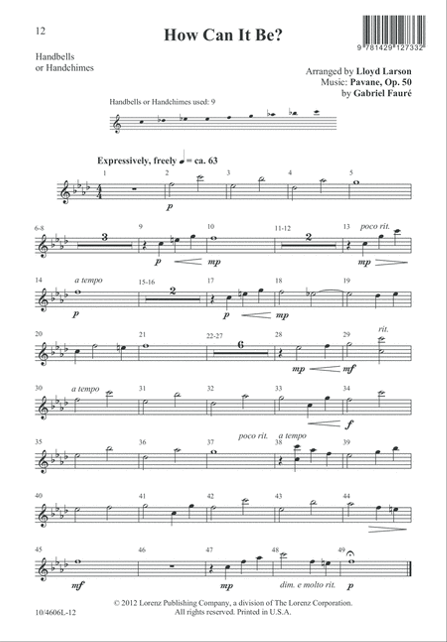 How Can It Be? 4-Part scores gallery preview page 12