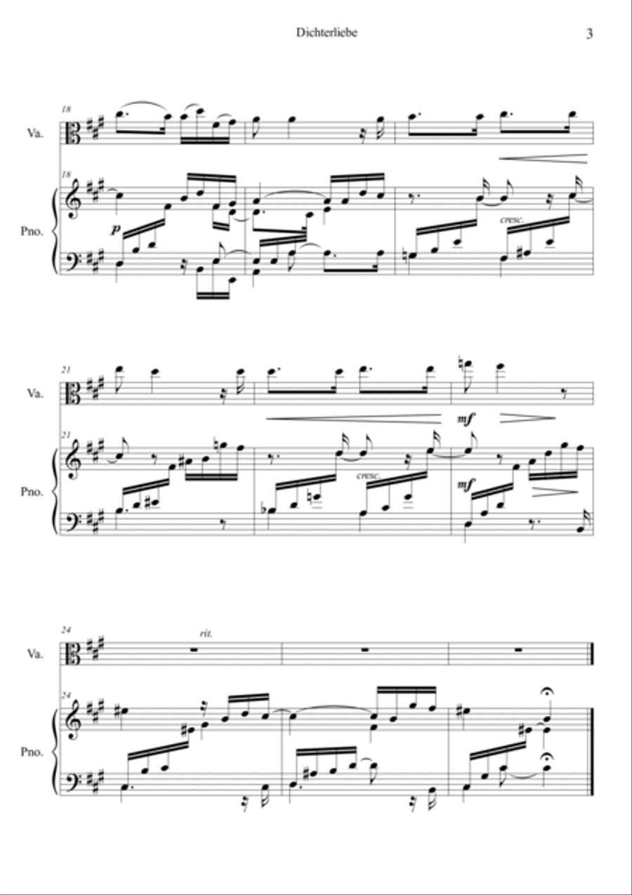 Dichterliebe Op. 48. 1.Im wunderschonen Monat Mai Viola scores gallery preview page 3