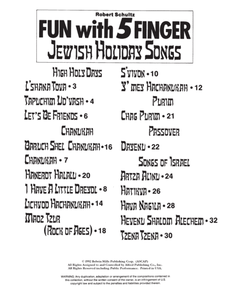 Fun with 5 Finger Jewish Holiday Songs
