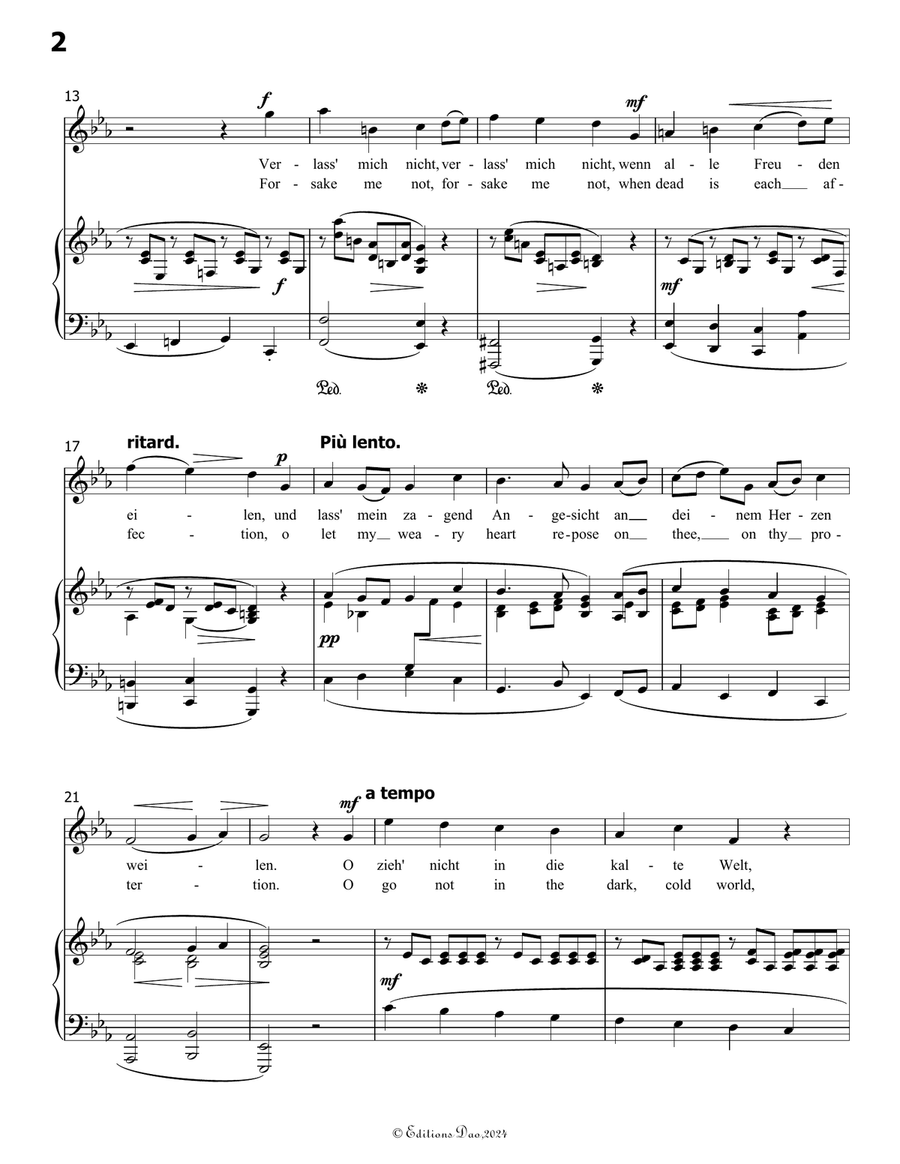 Verlass mich nicht, by Robert Franz, in c minor Voice scores gallery preview page 4