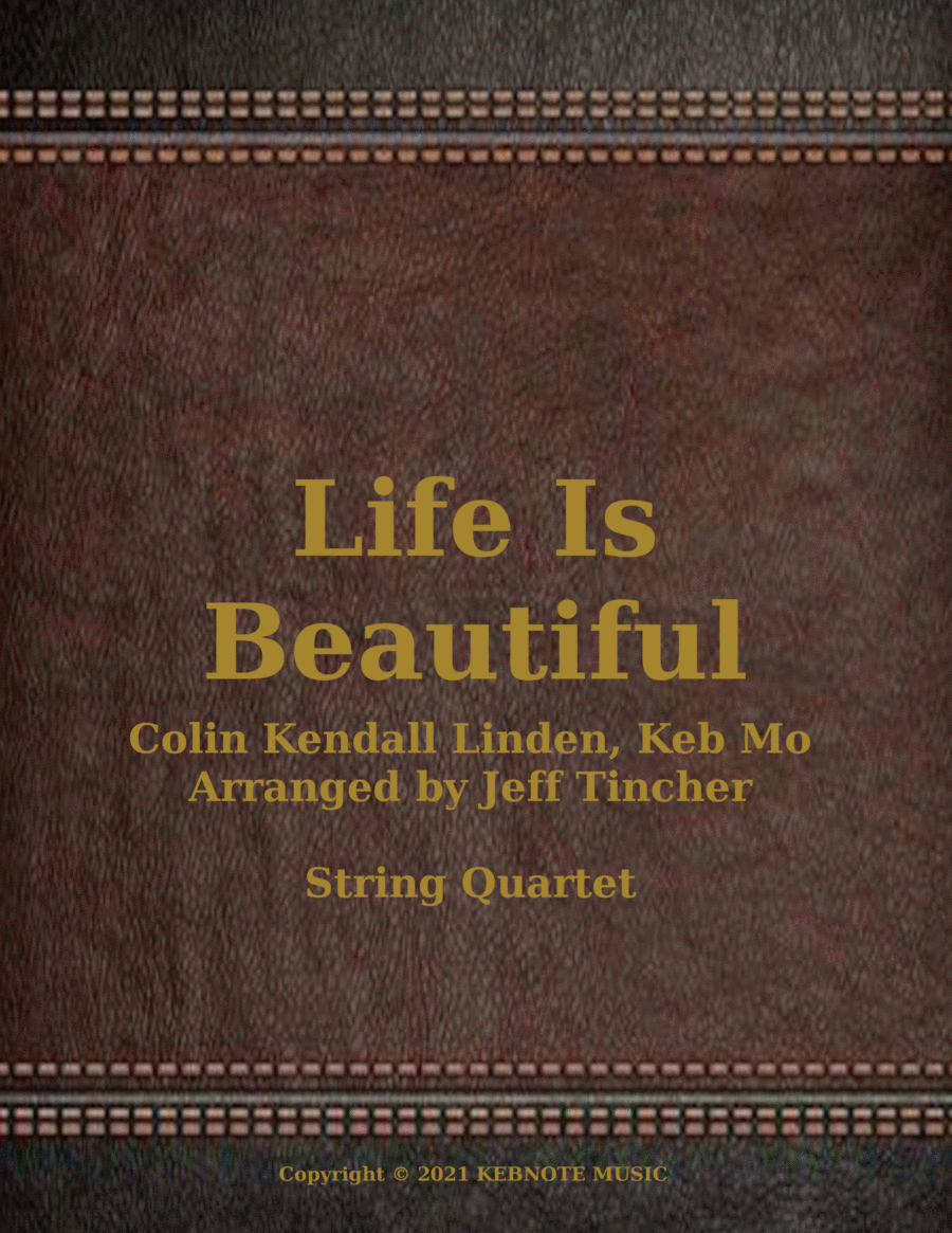Life Is Beautiful String Quartet scores gallery preview page 1