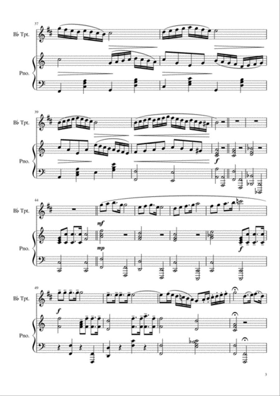 Trumpet Rhapsody Trumpet Rhapsody Trumpet Solo scores gallery preview page 3