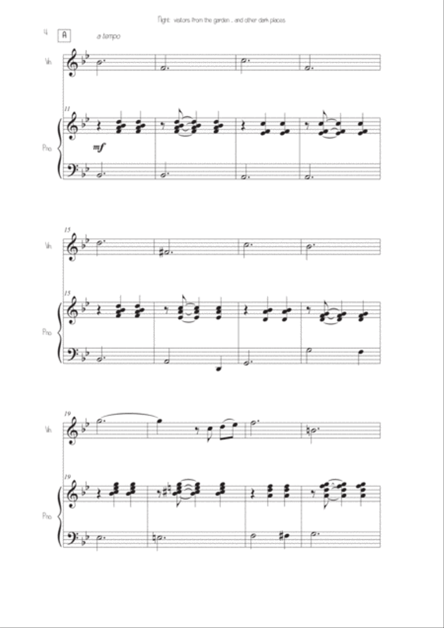 Night: visitors from the garden ... and other dark places Violin Solo scores gallery preview page 4