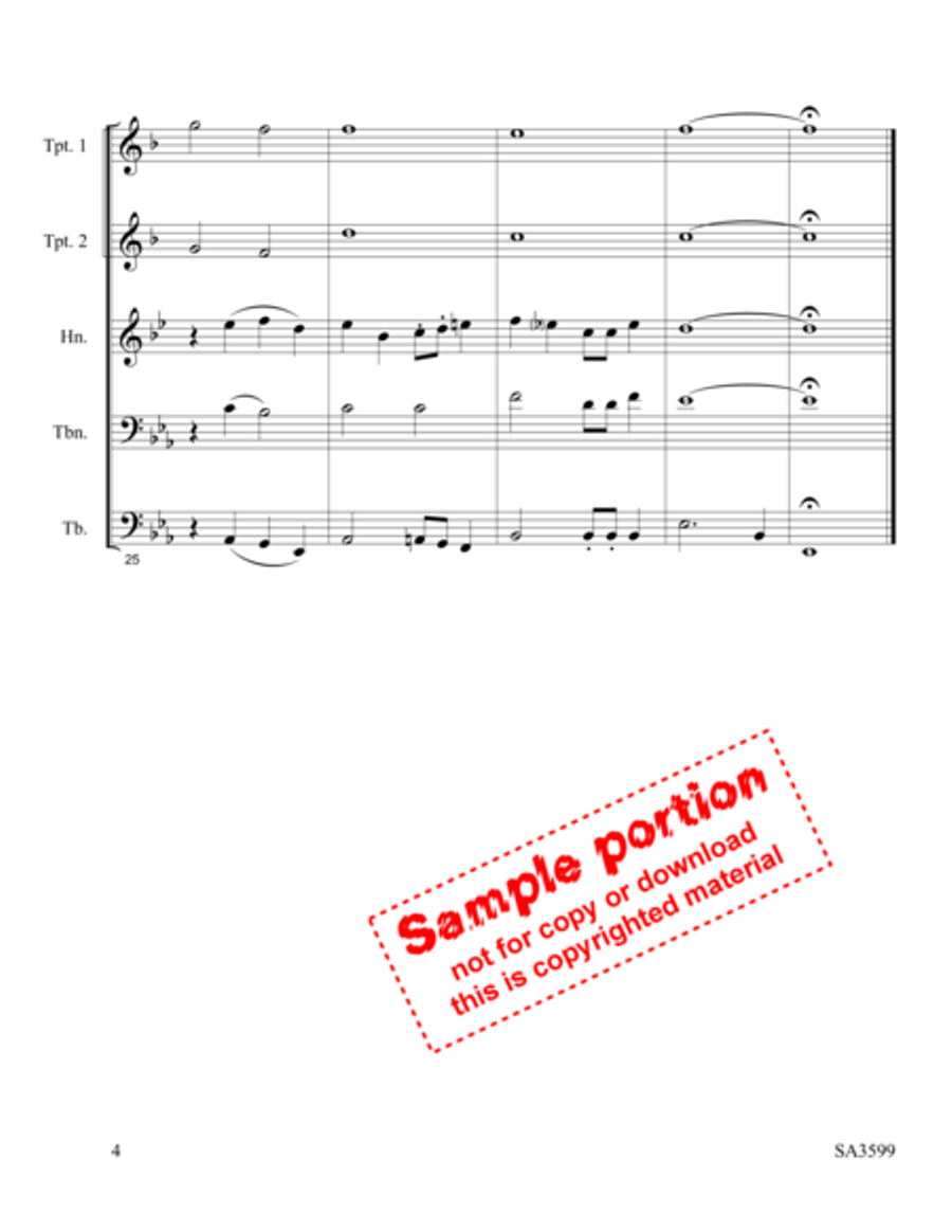 Angels From The Realms Of Glory Brass Quintet scores gallery preview page 5