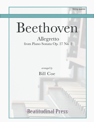 Book cover for Beethoven Allegretto String Quartet score and parts