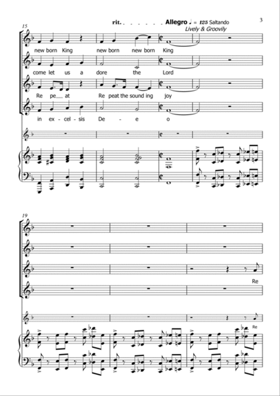 Christmas Carols Mashup 4-Part scores gallery preview page 3