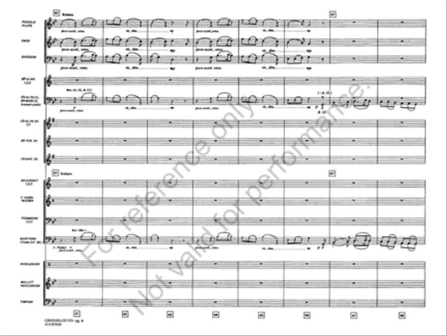 Greensleeves Concert Band scores gallery preview page 9
