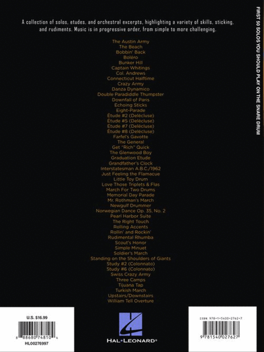 First 50 Solos You Should Play on Snare Drum Percussion scores gallery preview page 9