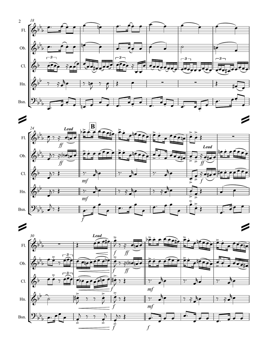El Choclo (Tango) (for Woodwind Quintet) Woodwind Quintet scores gallery preview page 3