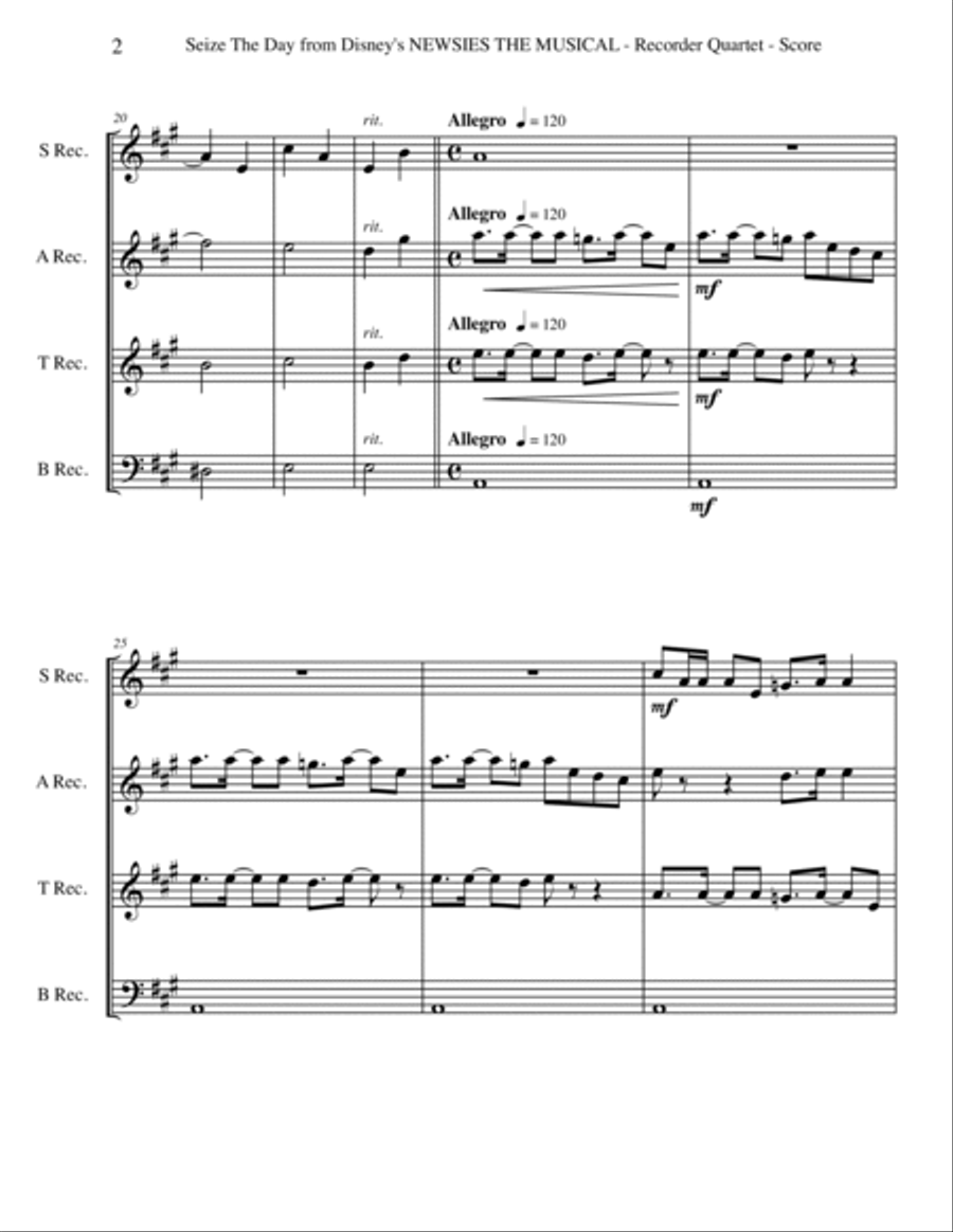Seize The Day Seize The Day Small Ensemble scores gallery preview page 2