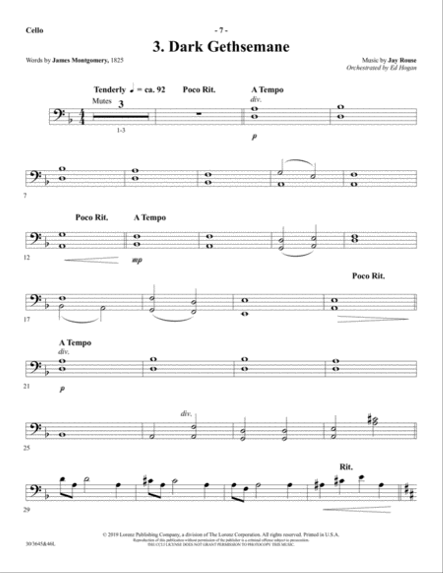Calvary's Love - CD with Printable Parts Choir scores gallery preview page 23